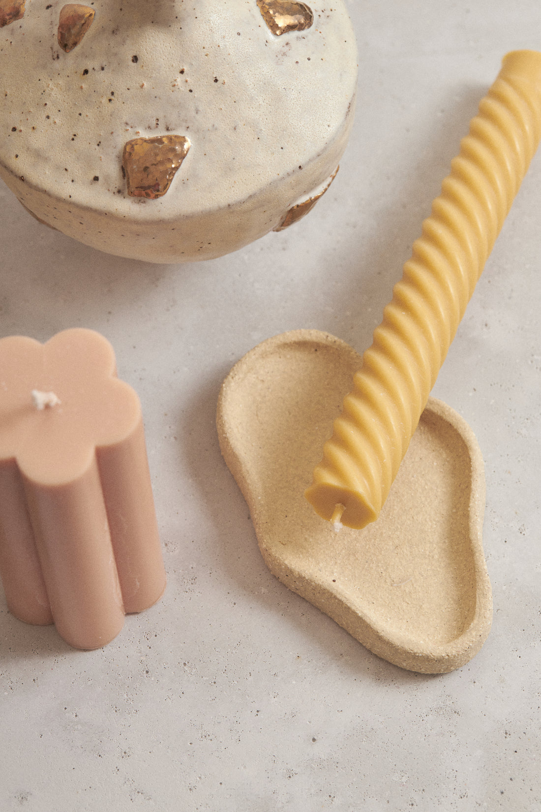 Lola Swirl Dinner Candle - Pair