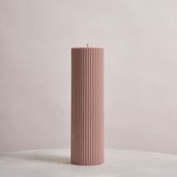 Ziggy Ribbed Pillar Candle - Tall