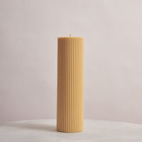 Ziggy Ribbed Pillar Candle - Tall