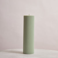 Ziggy Ribbed Pillar Candle - Tall