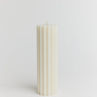 Romy - Ribbed Pillar Candle