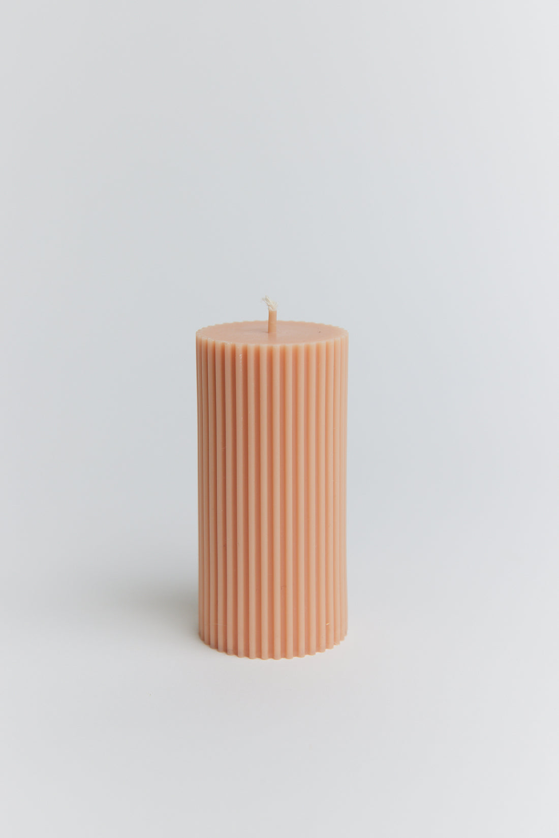 Isla Ribbed Pillar Candle - short
