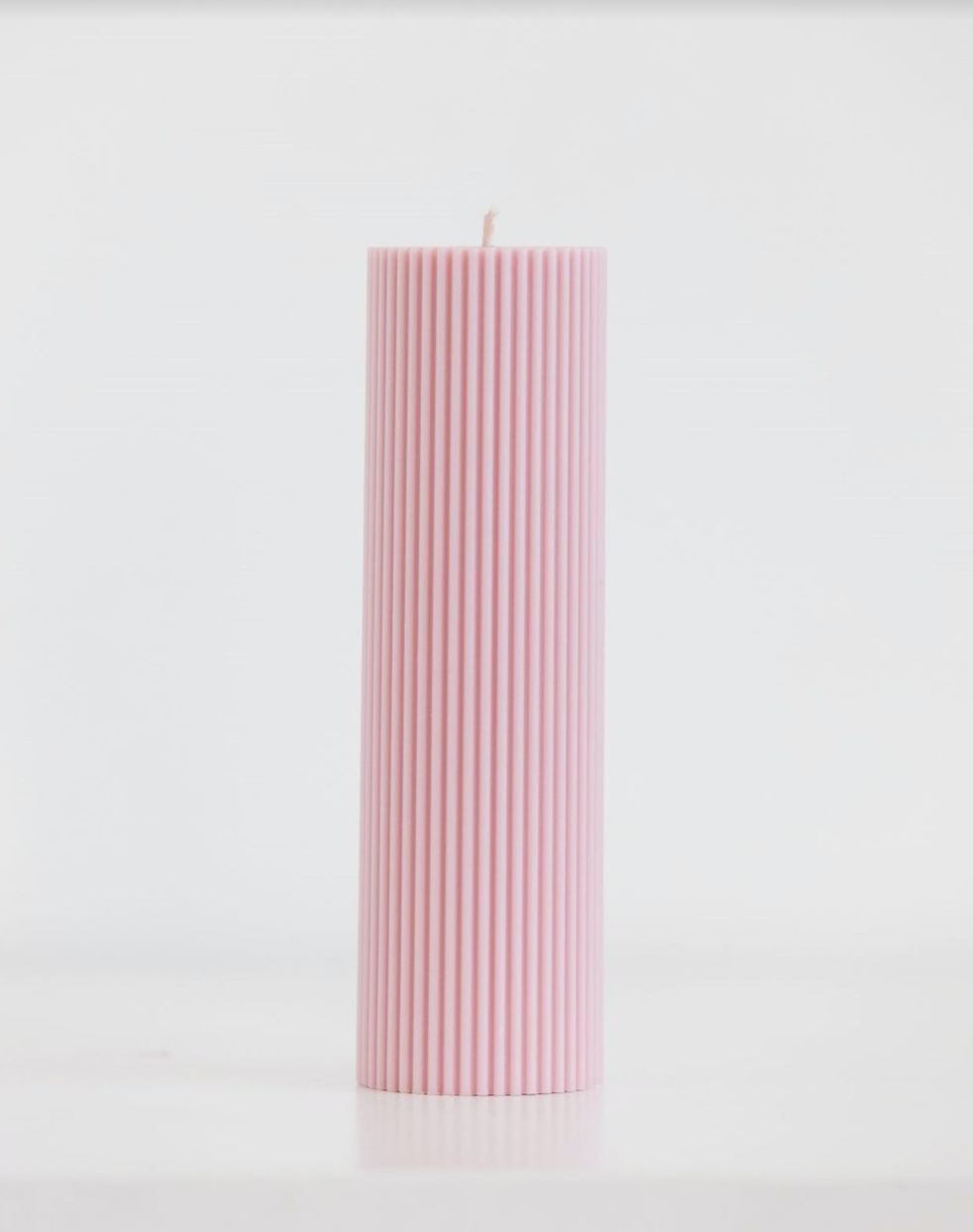 Ziggy Ribbed Pillar Candle - Tall