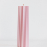 Ziggy Ribbed Pillar Candle - Tall