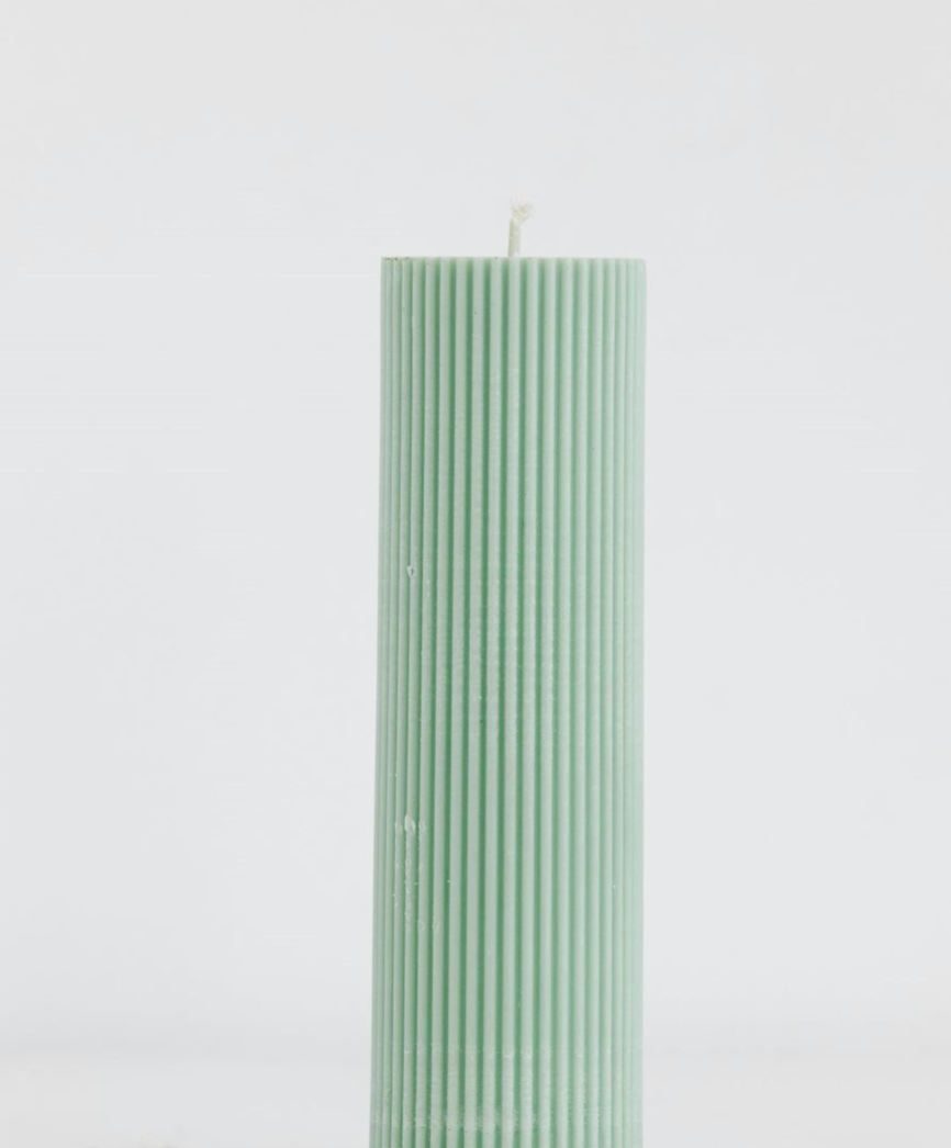Ziggy Ribbed Pillar Candle - Tall