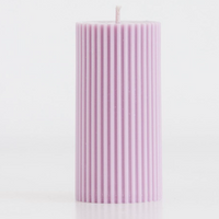 Isla Ribbed Pillar Candle - short