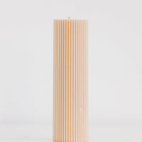 Ziggy Ribbed Pillar Candle - Tall