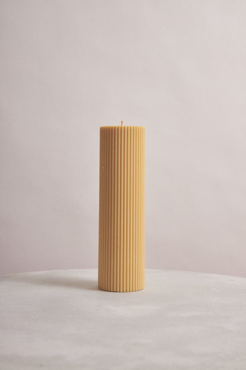 Ziggy Ribbed Pillar Candle - Tall