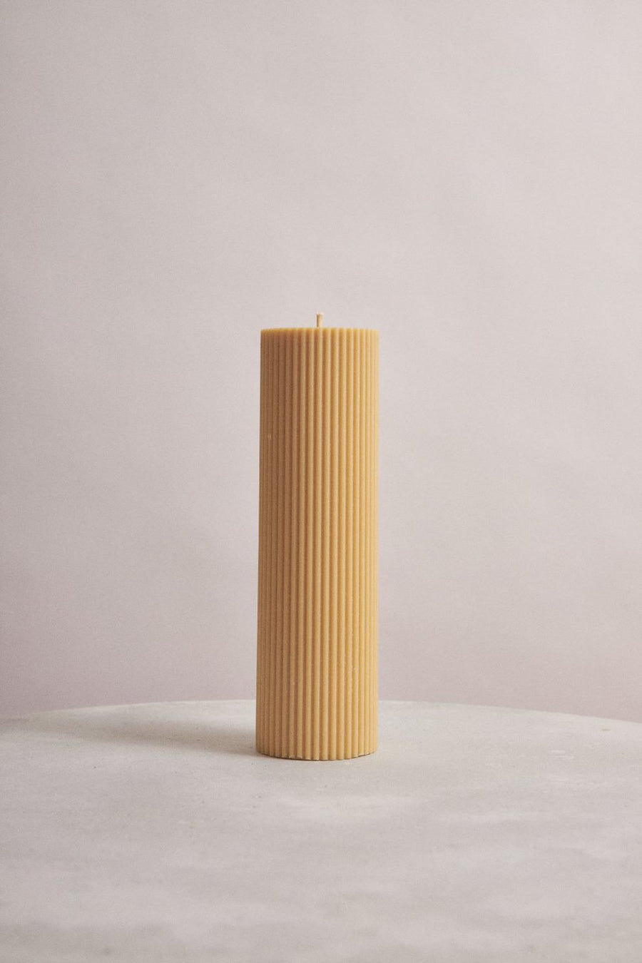 Ziggy Ribbed Pillar Candle - Tall