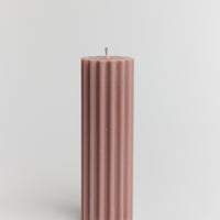 Romy - Ribbed Pillar Candle