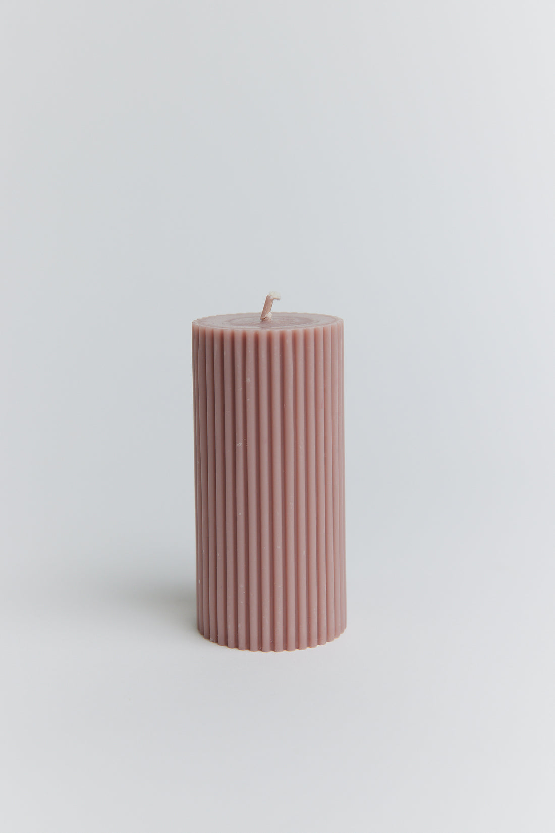 Isla Ribbed Pillar Candle - short