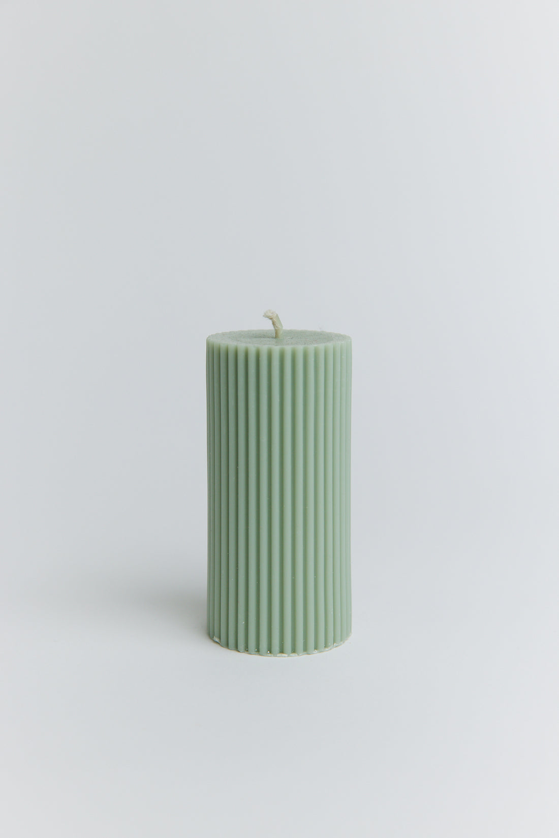 Isla Ribbed Pillar Candle - short