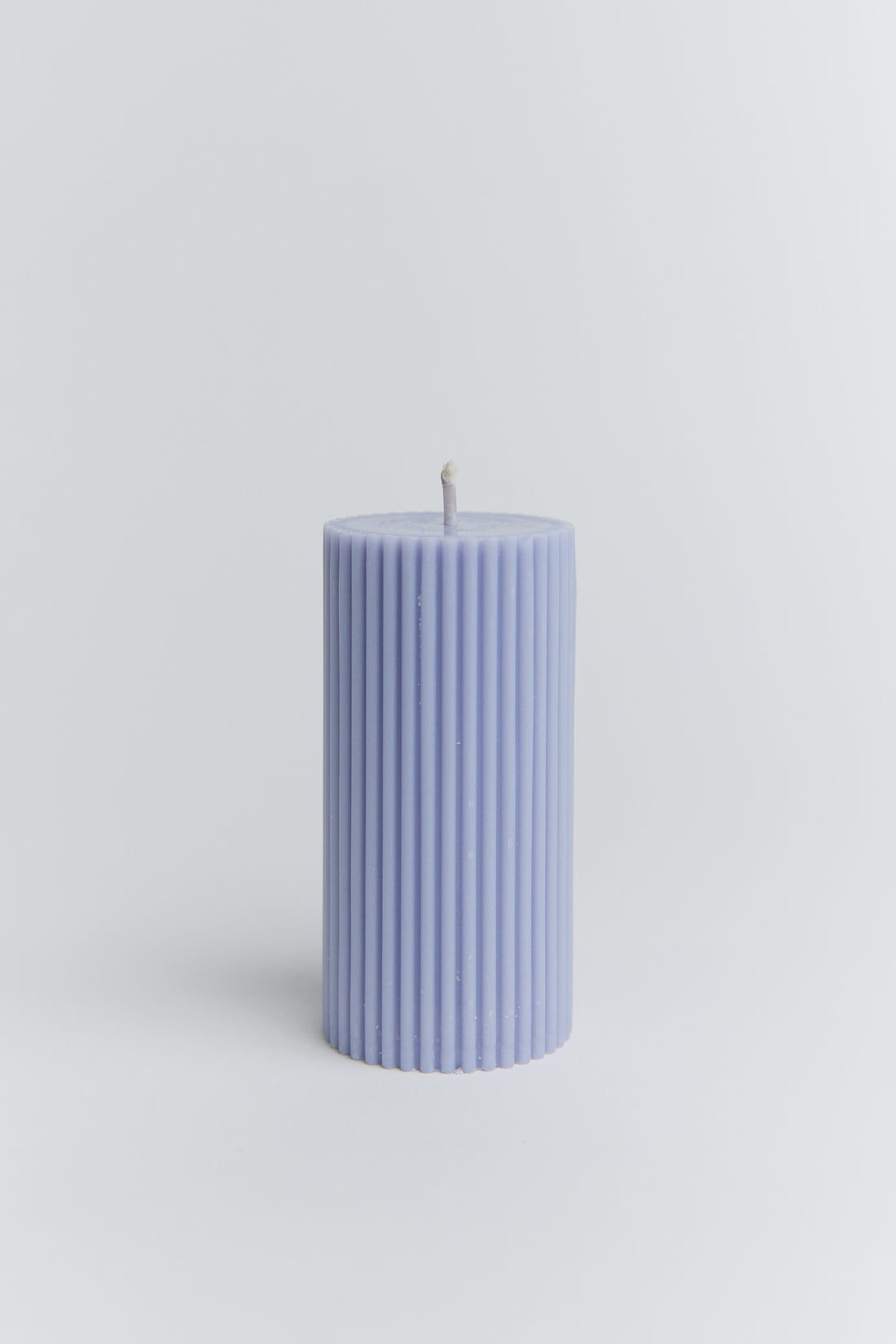 Isla Ribbed Pillar Candle - short