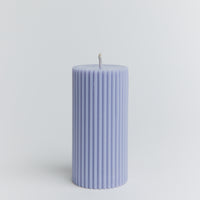 Isla Ribbed Pillar Candle - short