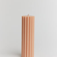 Romy - Ribbed Pillar Candle