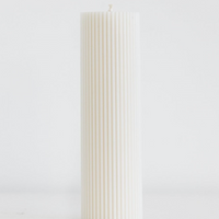 Ziggy Ribbed Pillar Candle - Tall