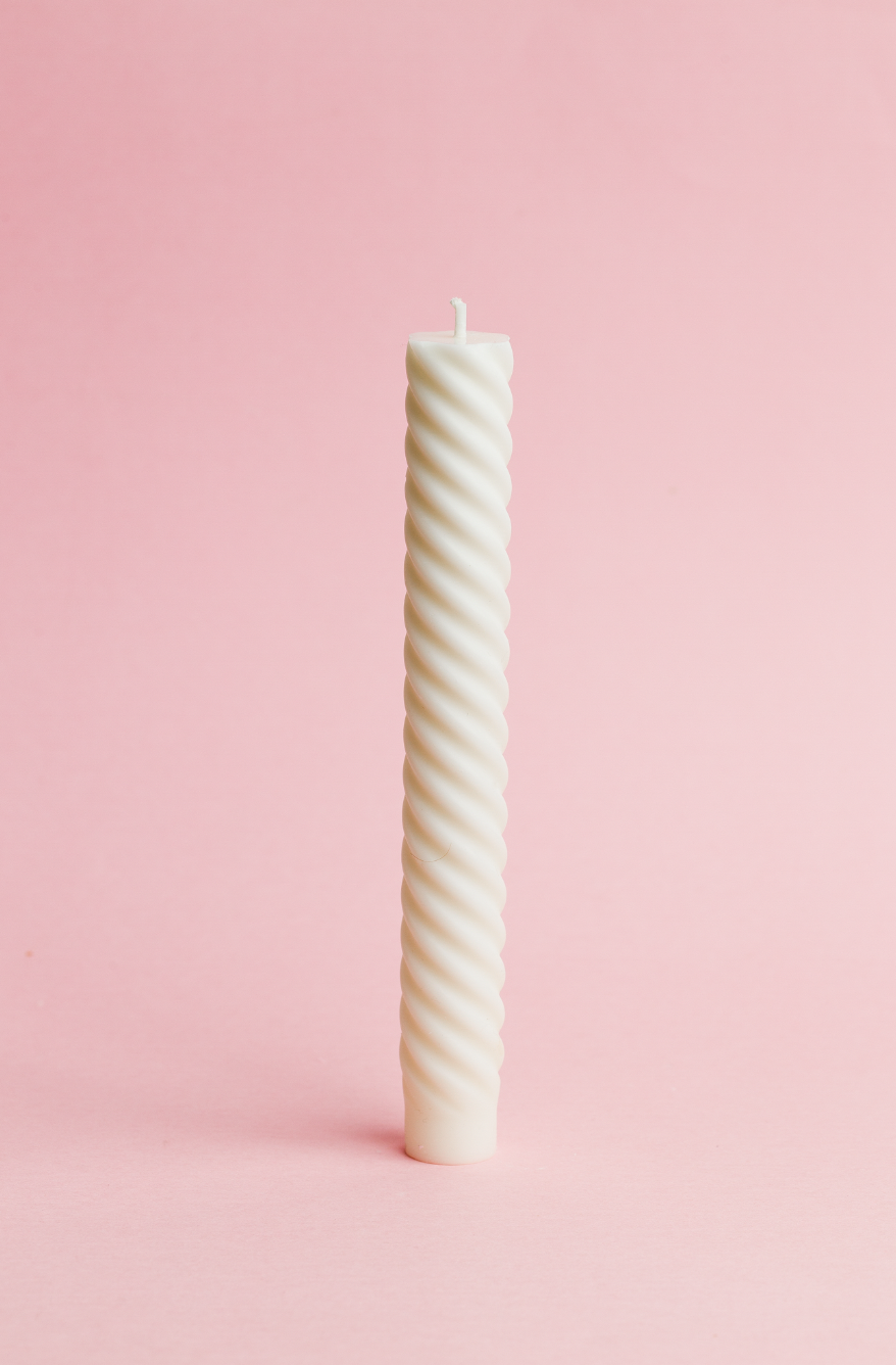 Lola Swirl Dinner Candle - Pair